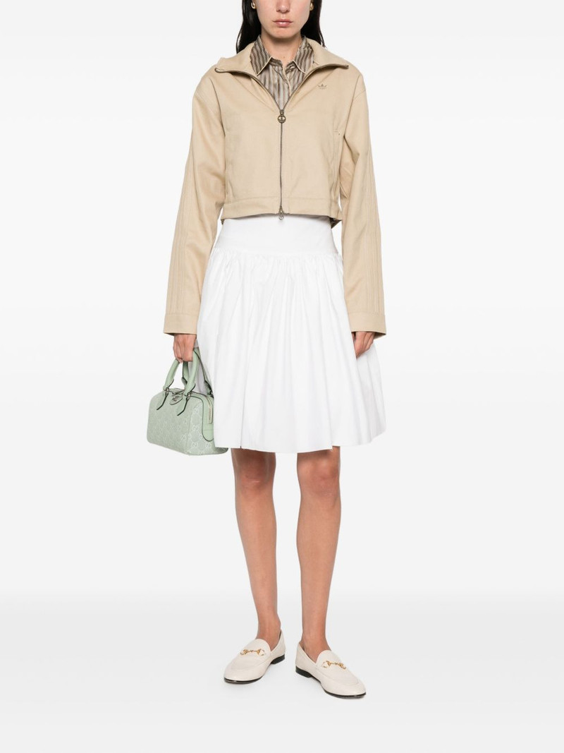 adidas three-stripe zip-up cropped jacket outlook