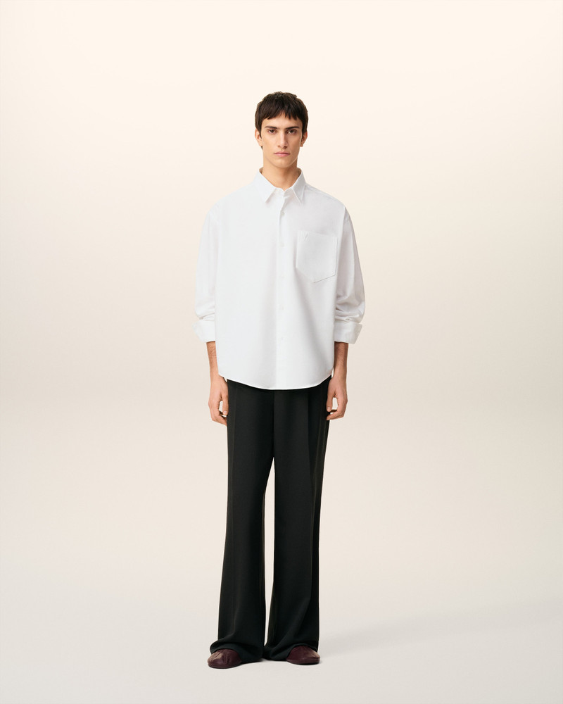 AMI Paris WHITE COTTON AMI DE COEUR BOXY SHIRT outlook