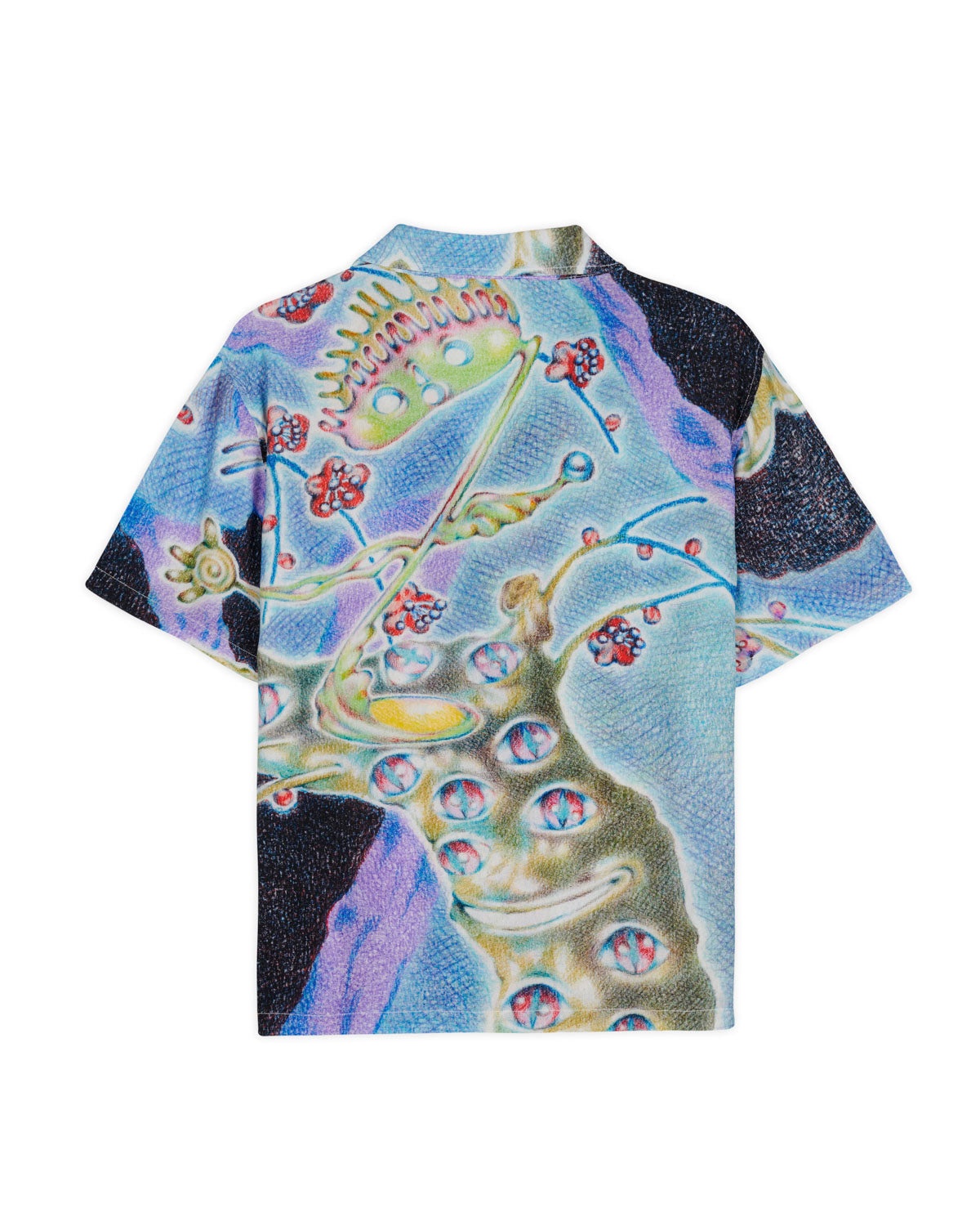 Aspen Eyes Short Sleeve Button Up Shirt - Blue Multi - 2