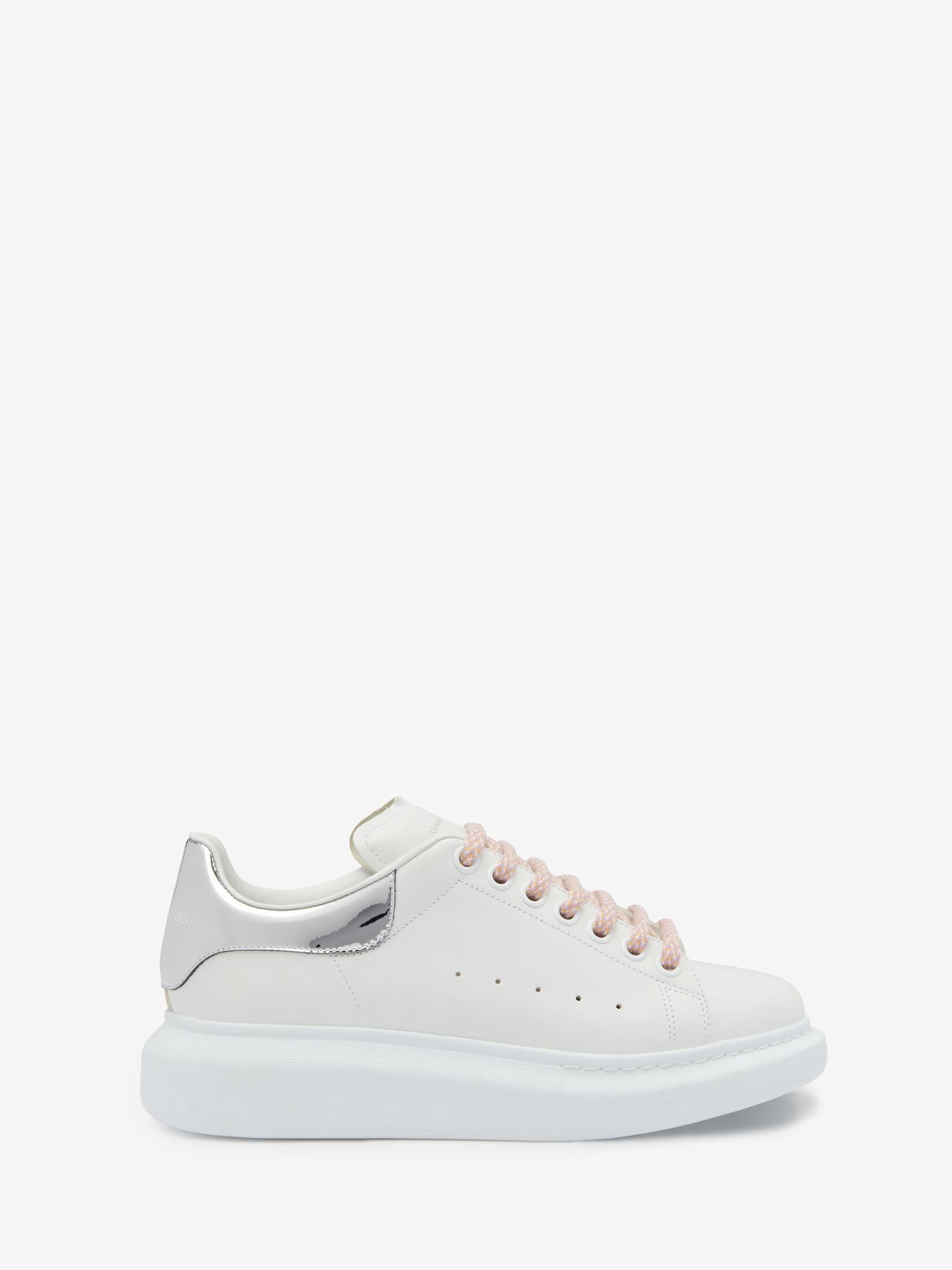 Women's Oversized Sneaker in White/silver - 1