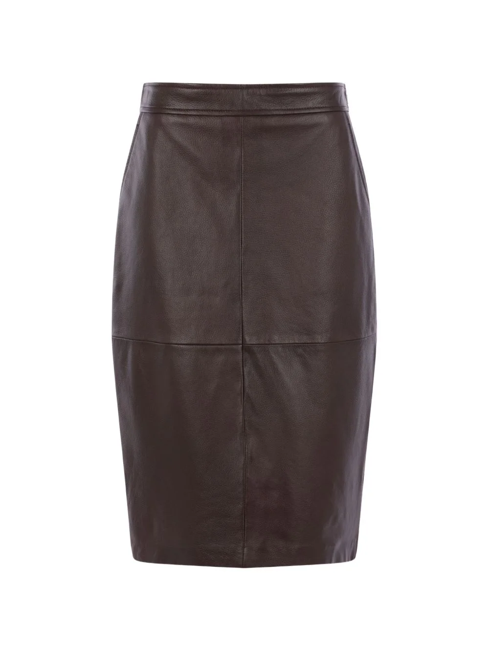Hammered leather pencil skirt - 1