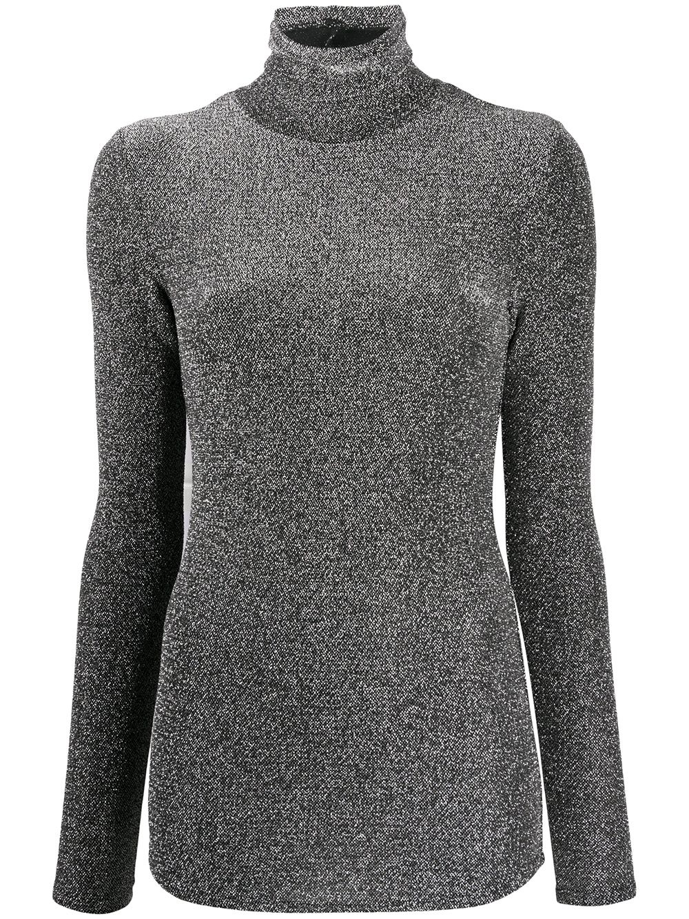 lurex turtleneck jumper - 1