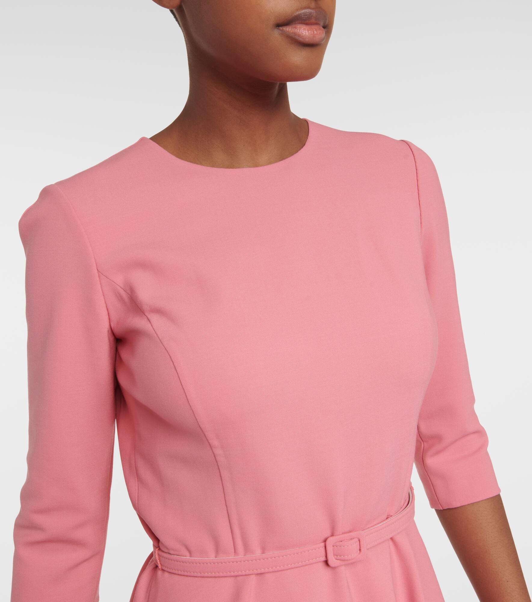 Wool-blend midi dress - 4