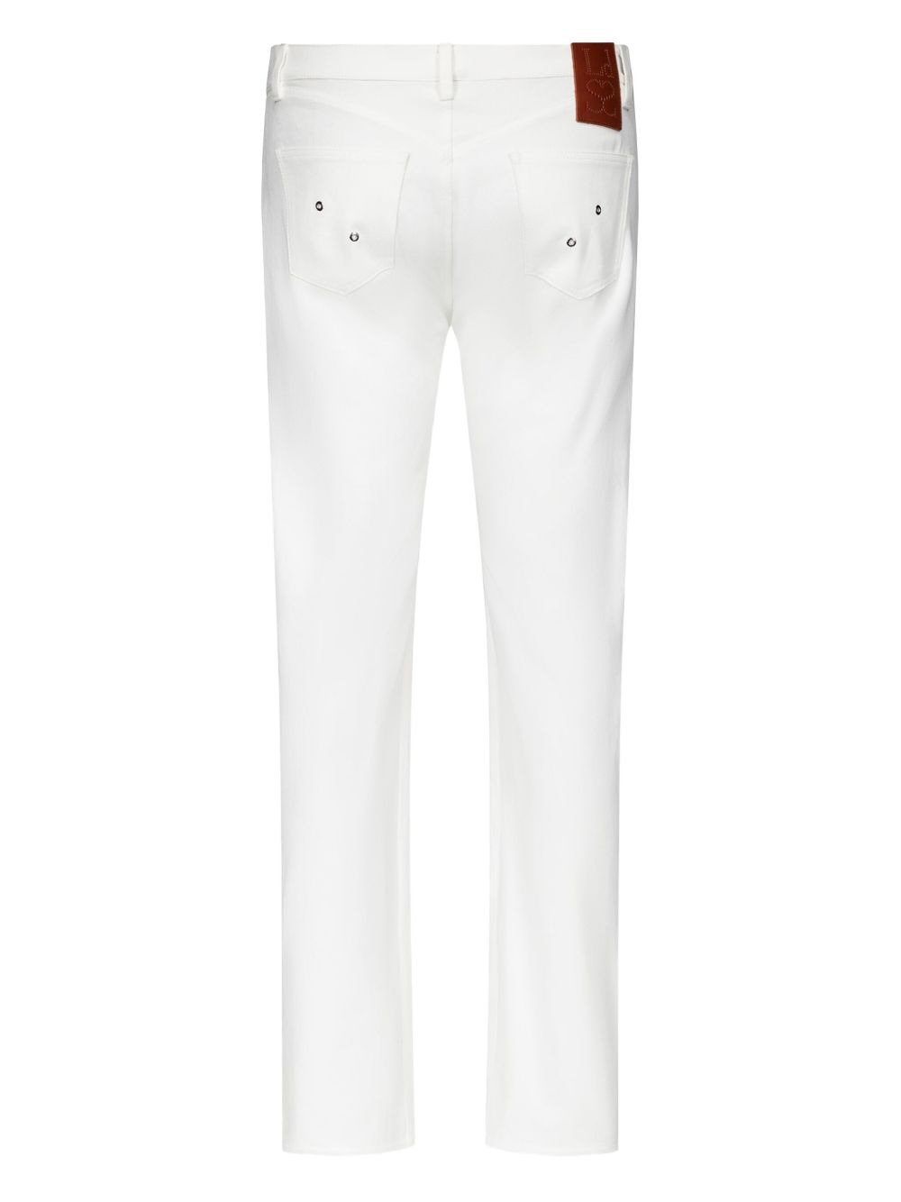 lace-up jeans - 2