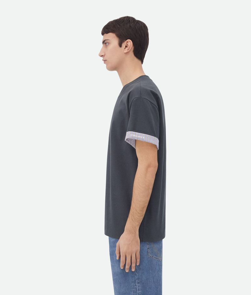 Bottega Veneta Double Layer Striped Cotton T-Shirt outlook