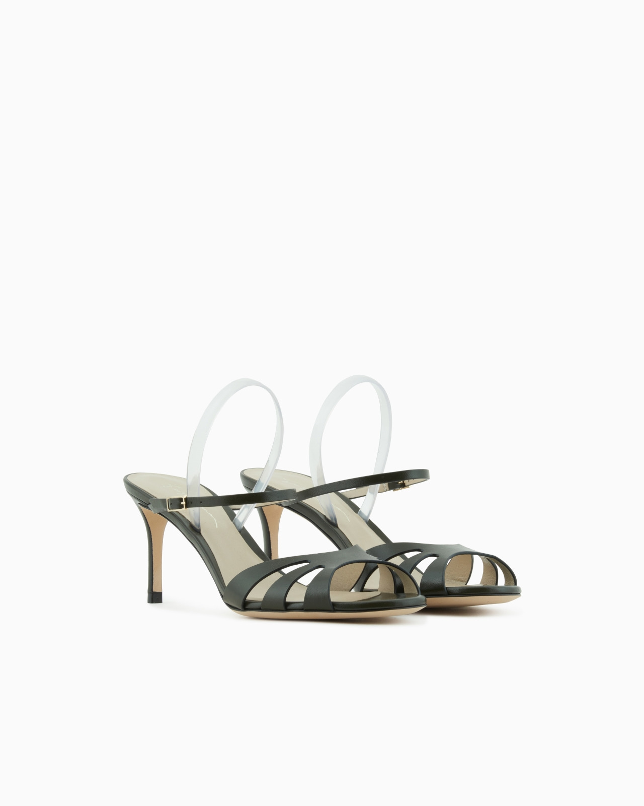 HEELED, NAPPA-LEATHER SANDALS - 2