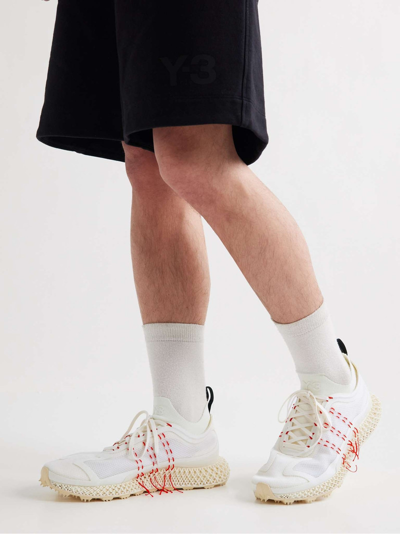 Y-3 Runner 4D Halo Embroidered Mesh and Primeknit Sneakers outlook