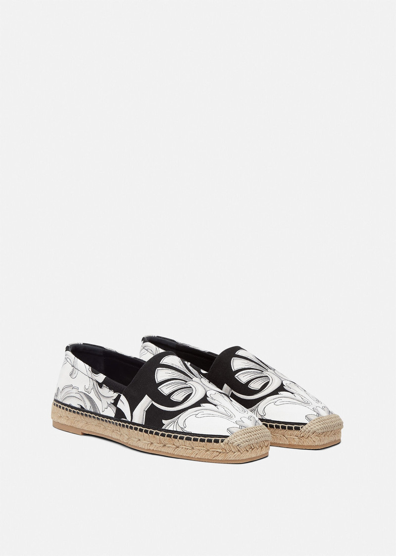 VERSACE Silver Baroque Espadrilles outlook