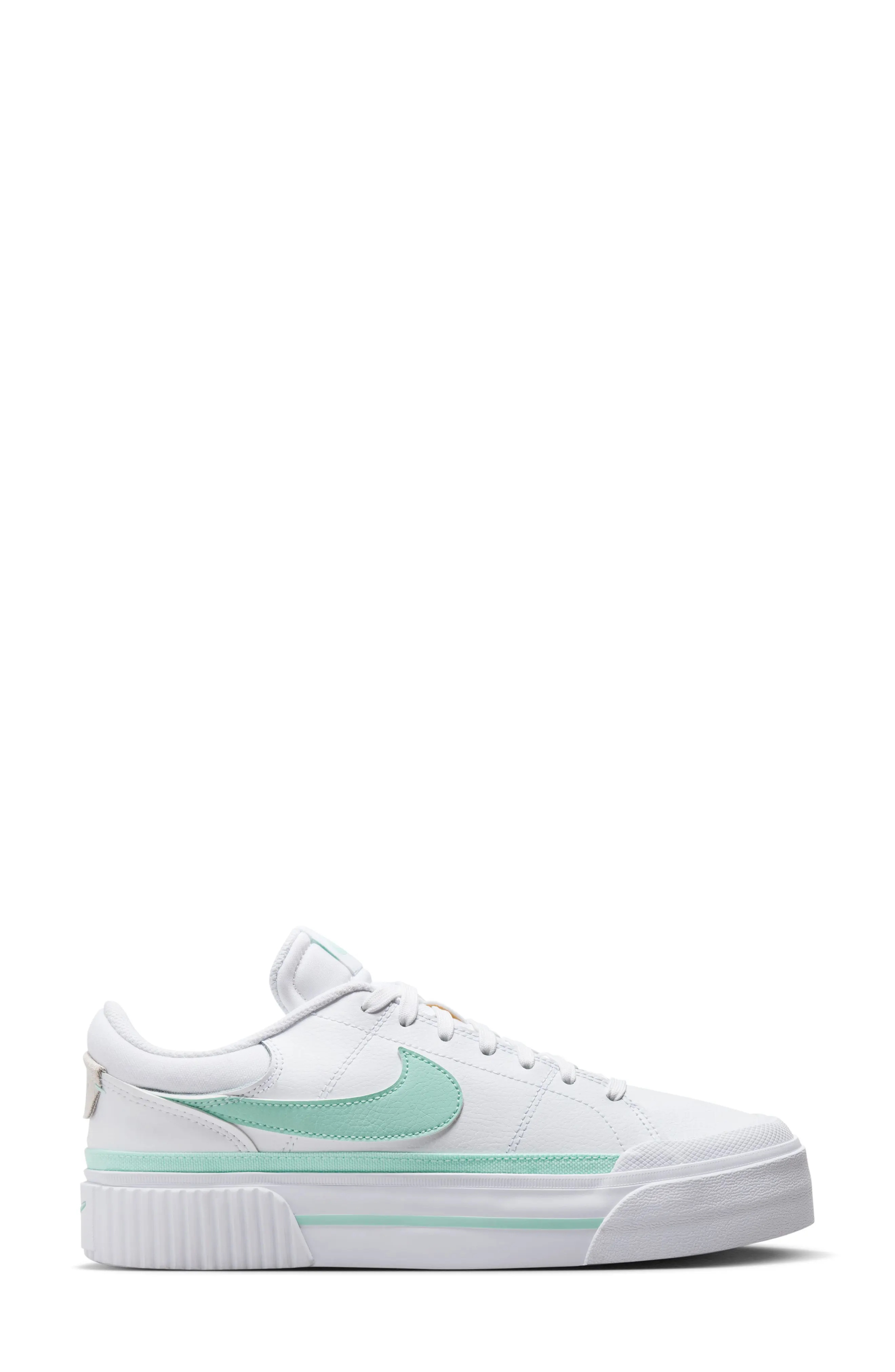 Court Legacy Lift Sneaker in White/Mint/Green - 2