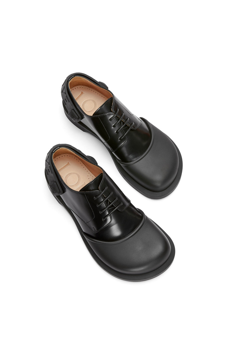 Derby shoe in rubber and brushed-off calfskin 4