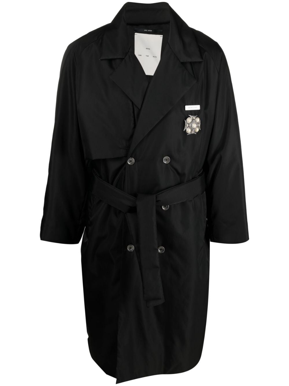 double-breasted trench coat - 1