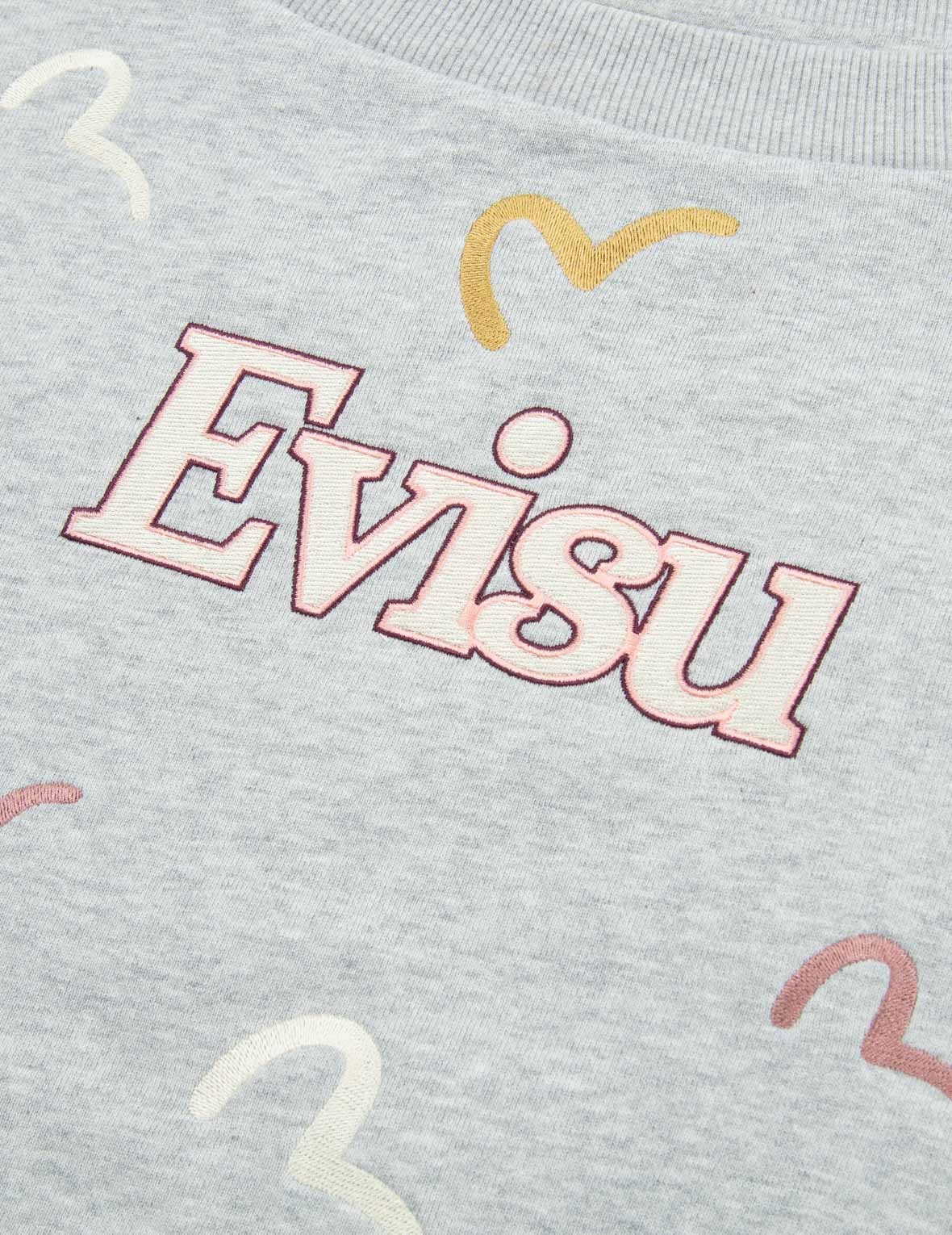 ALLOVER MULTI-COLOR SEAGULL EMBROIDERY SWEATSHIRT - 8