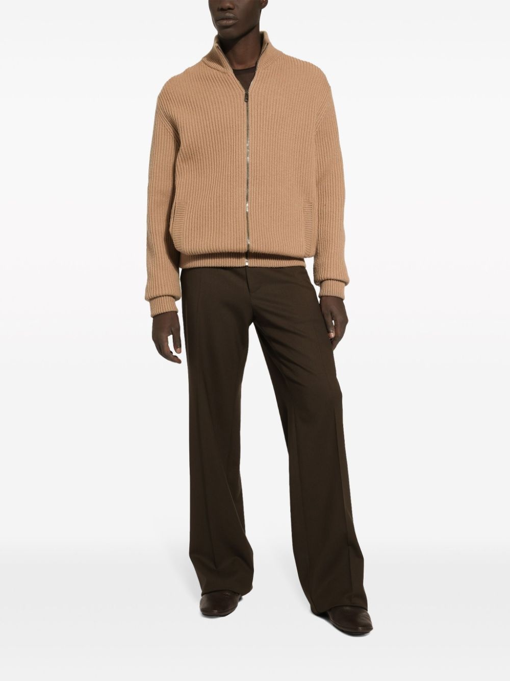 ribbed-knit cashmere cardigan - 2