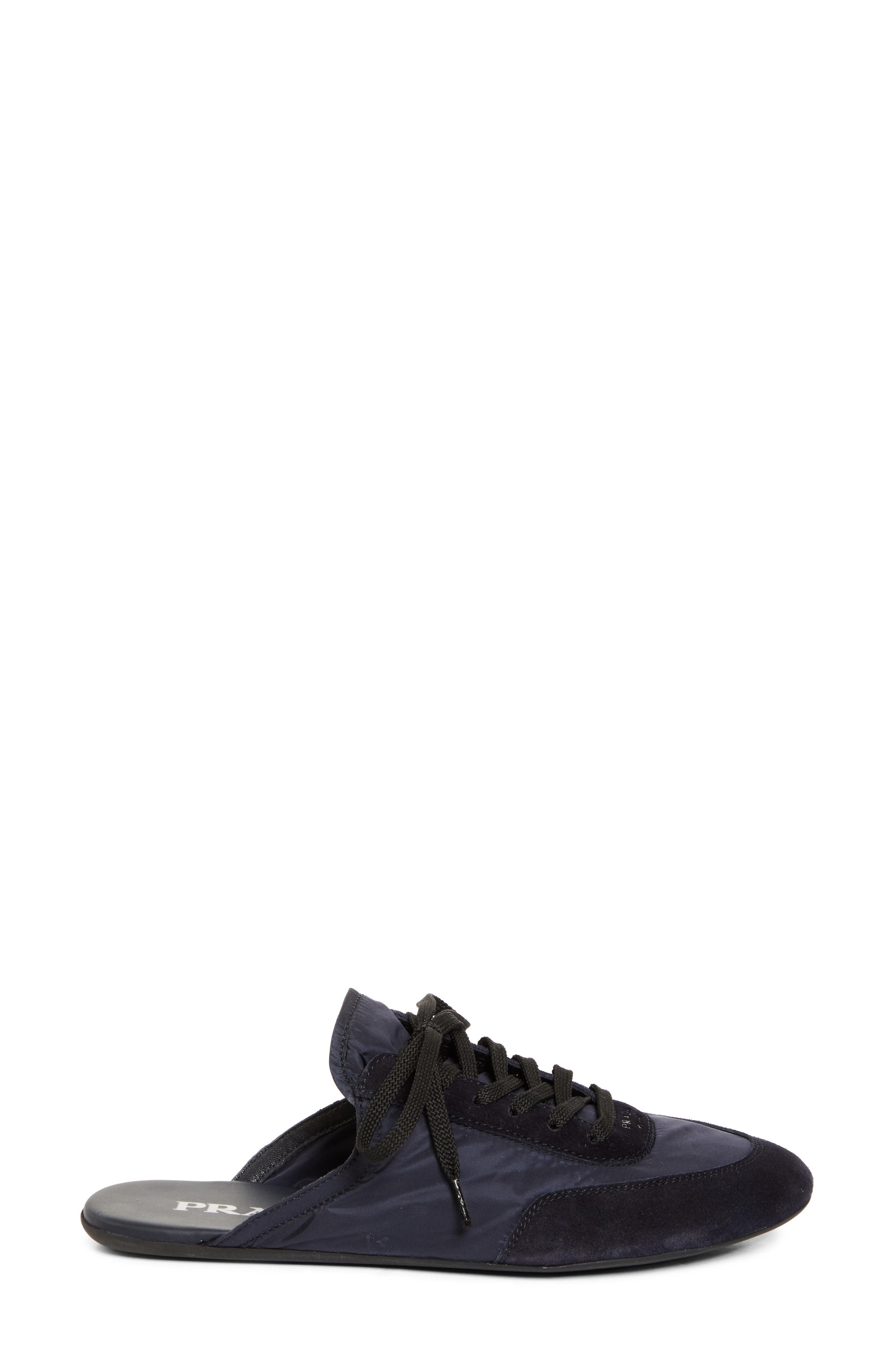 Prada Lace-Up Sneaker Mule in Blue at Nordstrom - 3