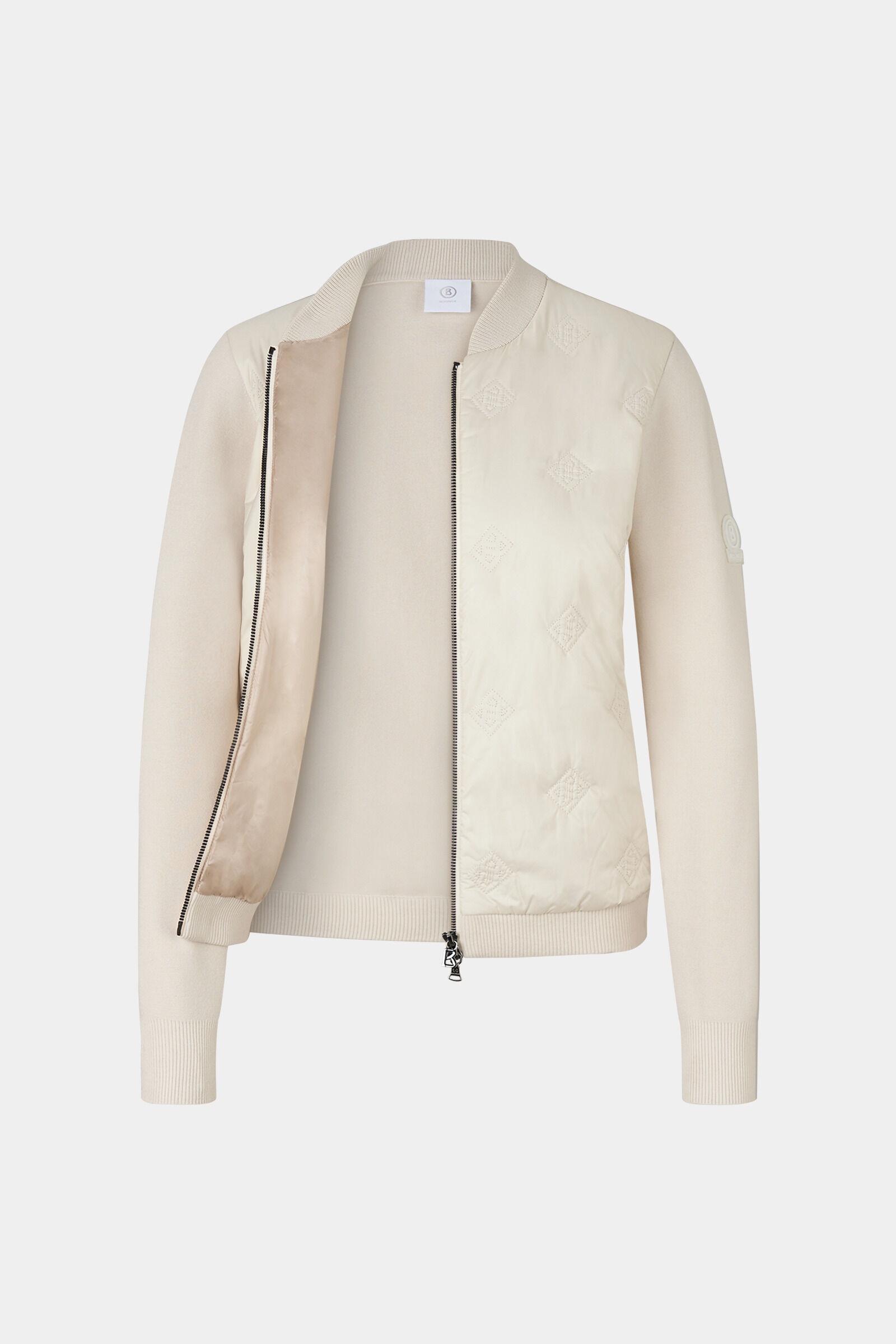 Anne Hybrid knit jacket in Sand - 7