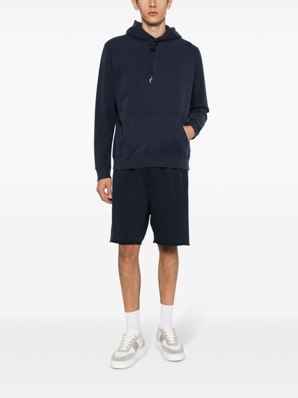 drawstring-fastening cotton hoodie - 2