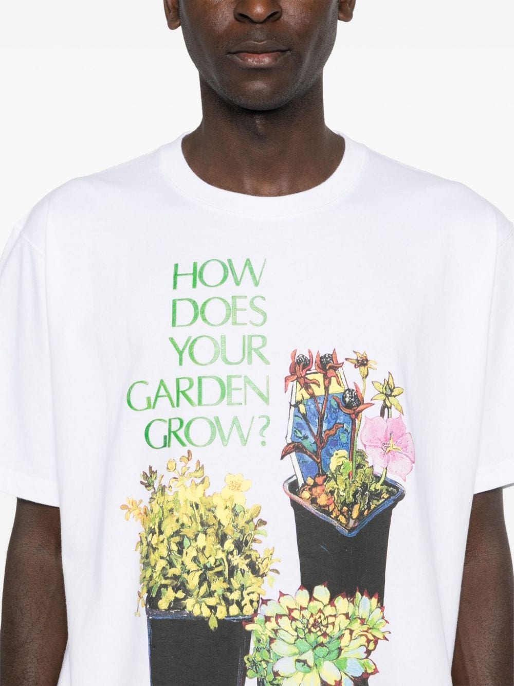 floral-print organic cotton T-shirt - 5