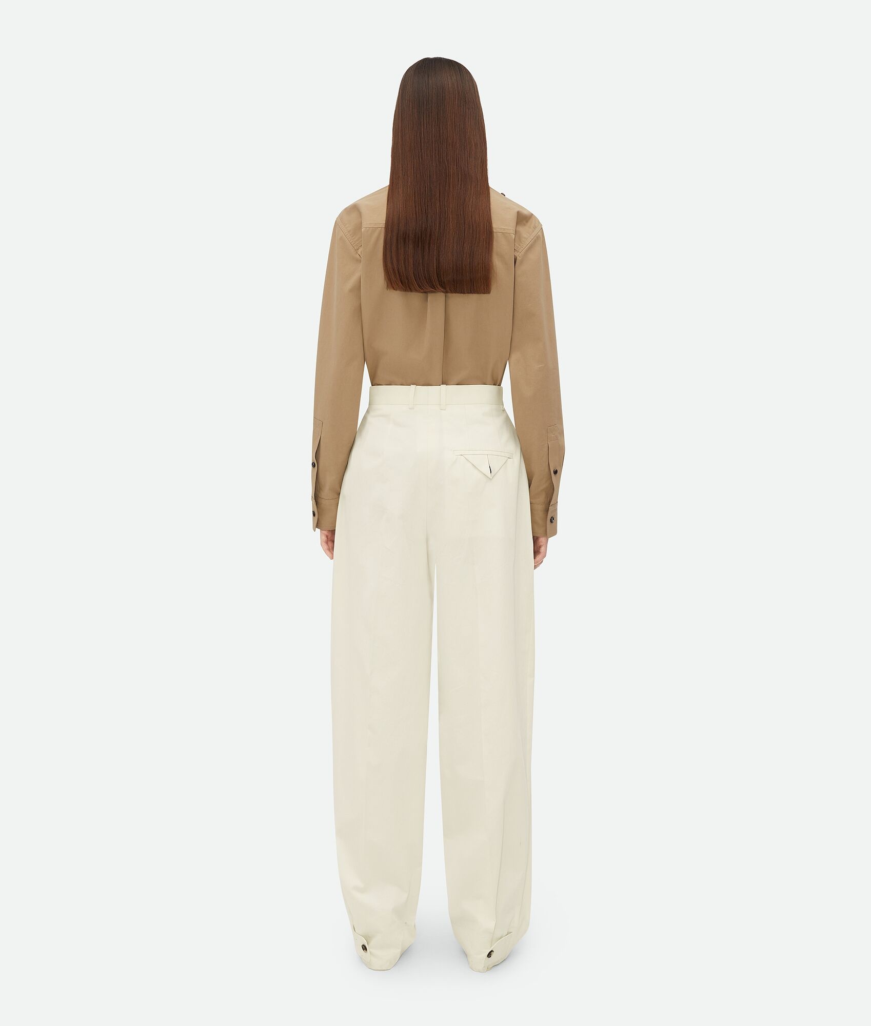 Light Cotton Twill Tapered Trousers - 3