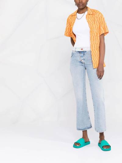 Off-White mid-rise flared jeans outlook