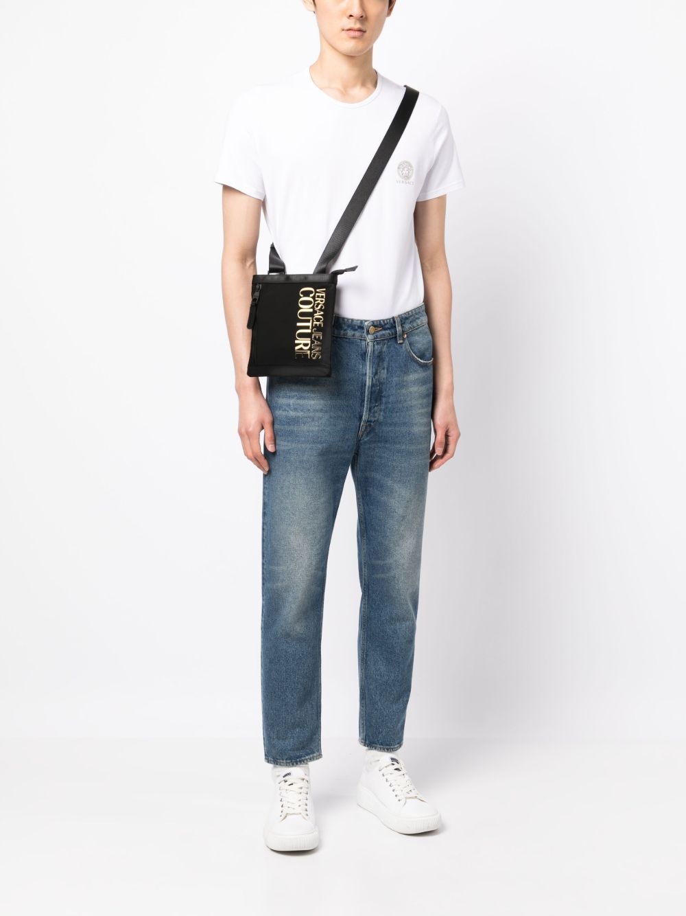 logo-lettering messenger bag - 2