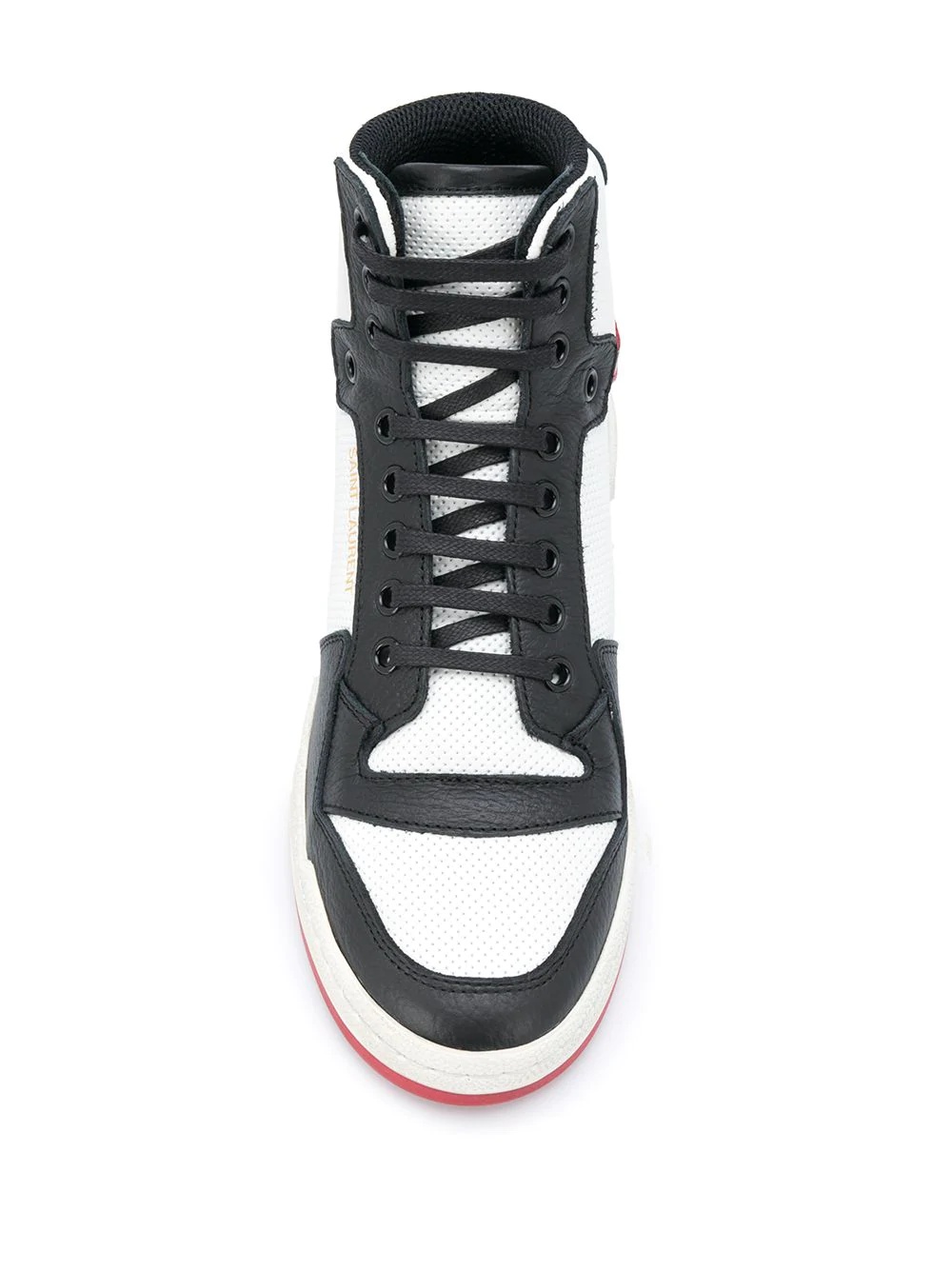 panelled high-top sneakers - 4