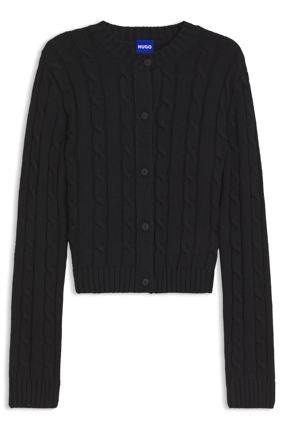 CABLE-KNIT CARDIGAN WITH BUTTON CLOSURE - 1