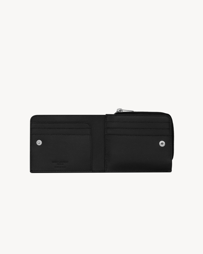 EAST/WEST ZIP-AROUND WALLET IN GRAIN DE POUDRE LEATHER 5
