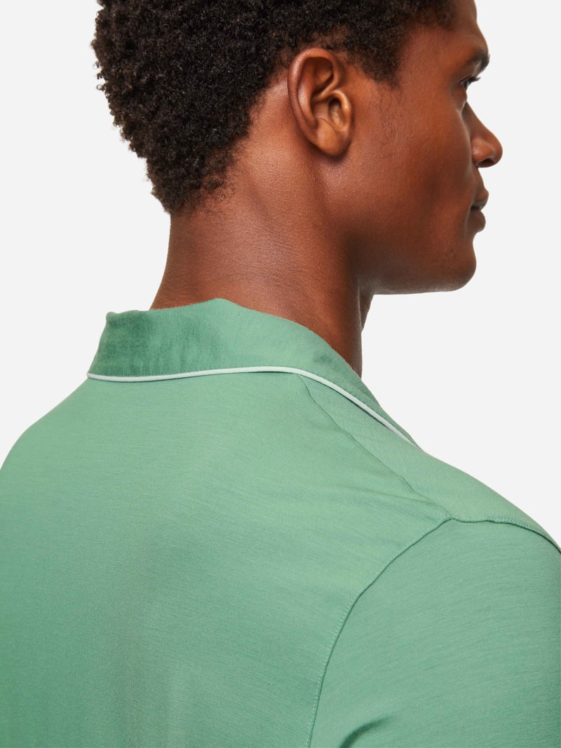 Men's Pyjamas Basel Micro Modal Stretch Sage Green - 5