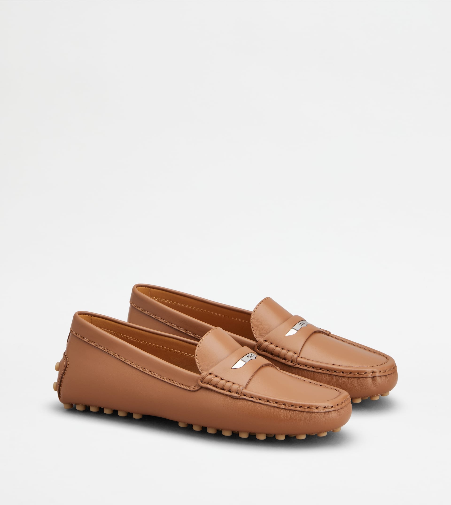 GOMMINO DRIVING SHOES IN LEATHER - BROWN - 2