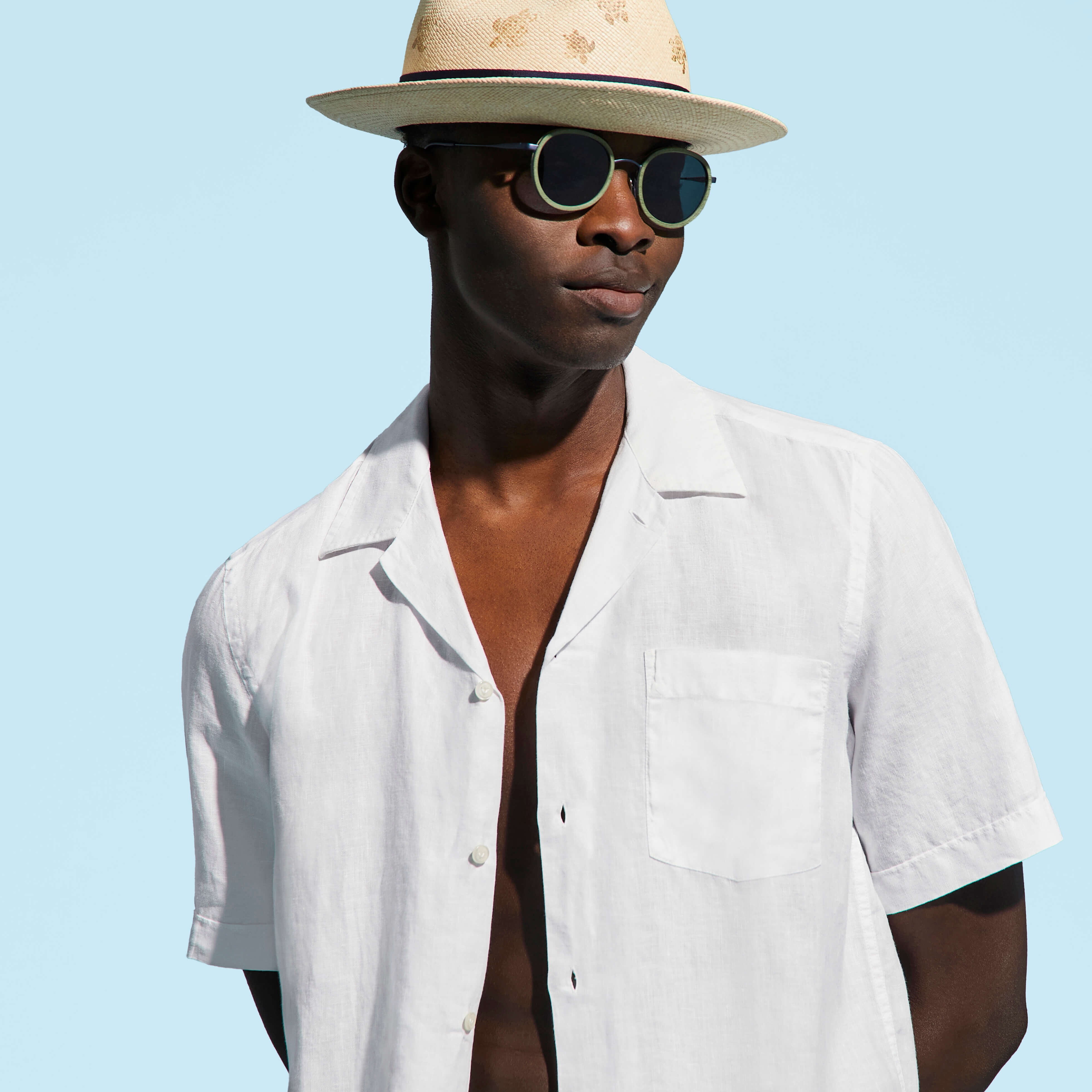 Men Bowling Linen Shirt Solid - 6
