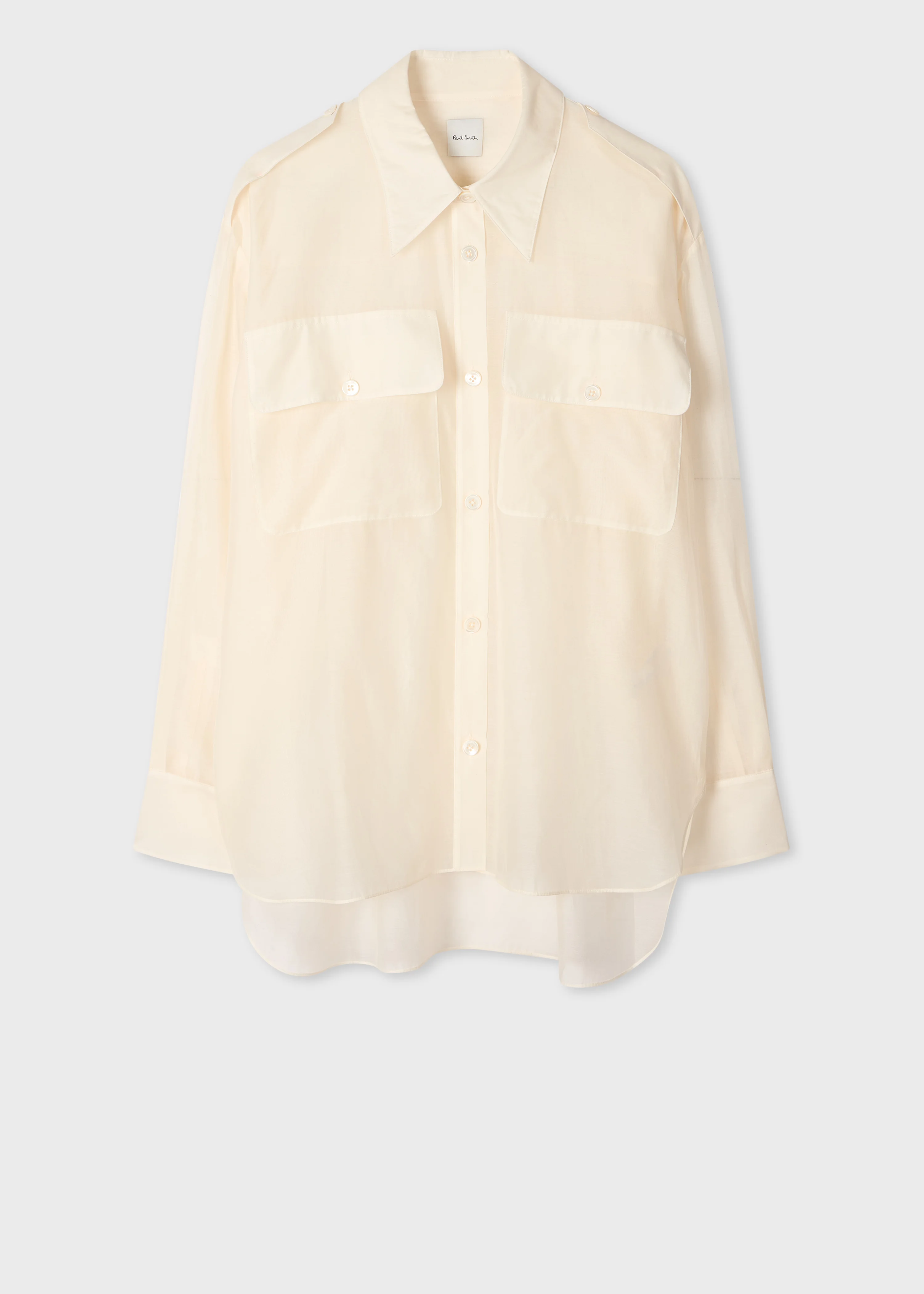 Women's Ecru Cotton-Silk Organza Shirt - 1