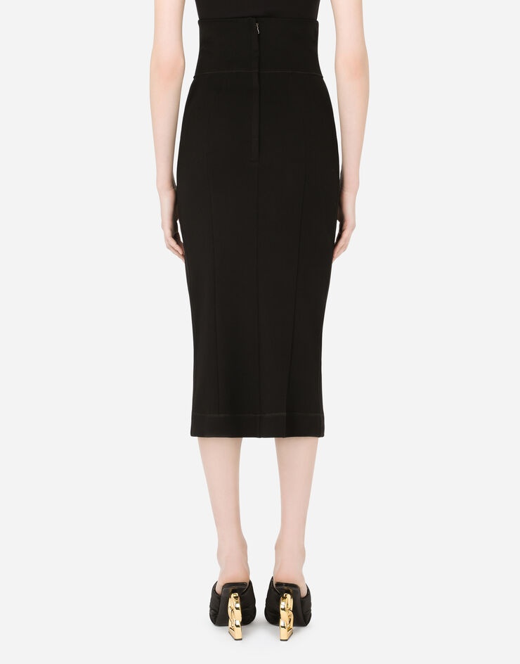 Jersey pencil skirt with DG embellishment - 2