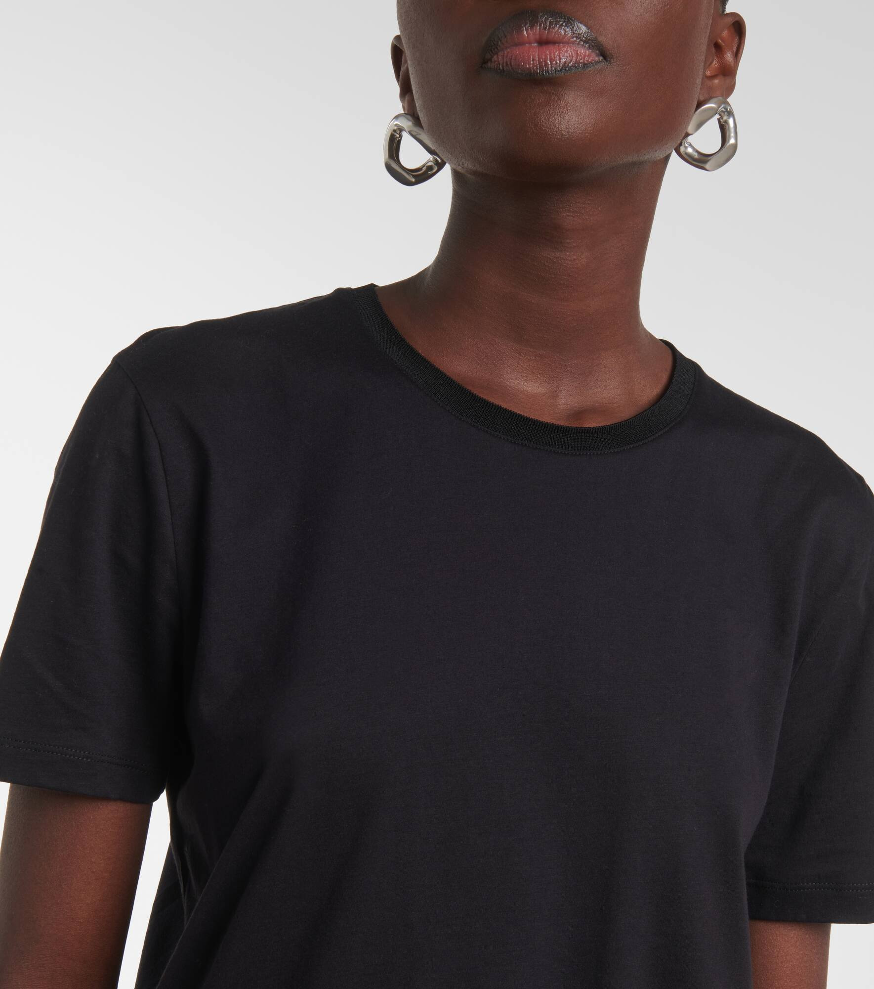 Cotton and silk T-shirt - 4