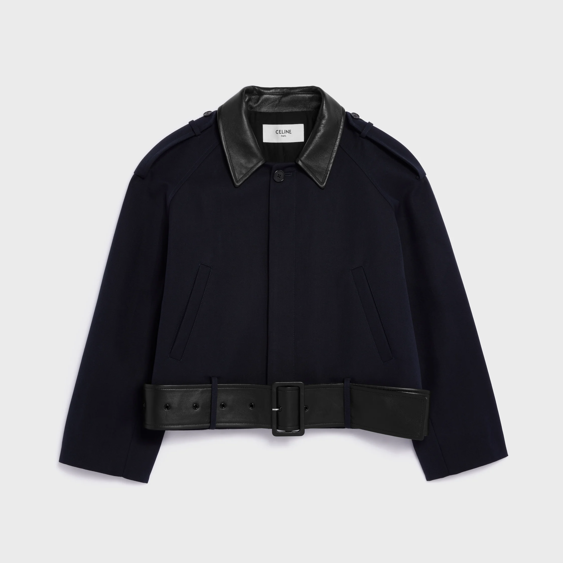 jacket IN COTTON AND WOOL GABARDINE - 1