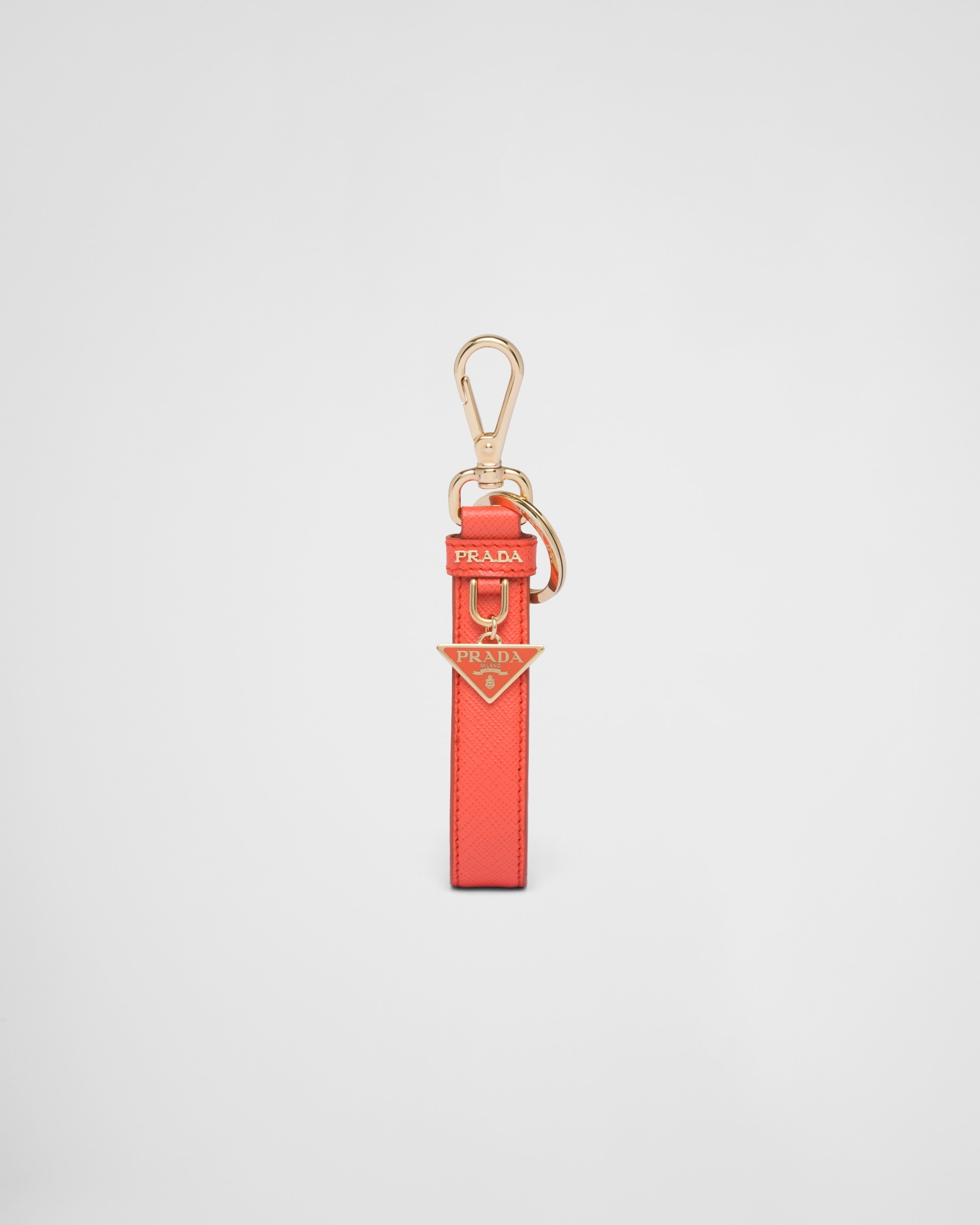 Saffiano leather keychain - 1