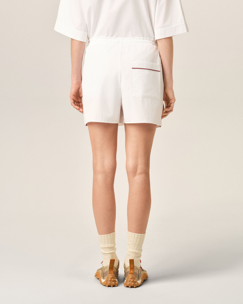 WHITE COTTON SHORTS WITH AMI DE COEUR ARROW 4