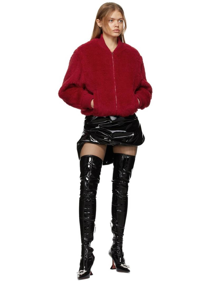 Amina Muaddi Black Begum Thigh-High Boots outlook