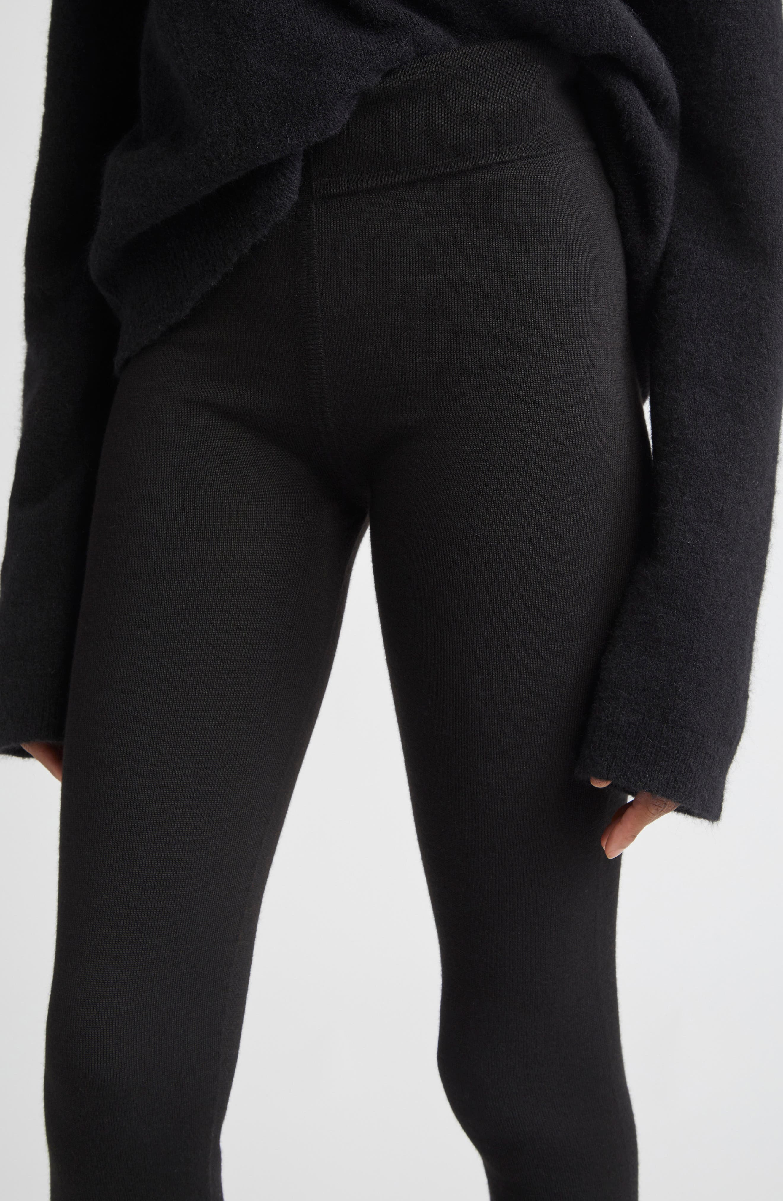 Rick Owens Wool Leggings in Black at Nordstrom - 5