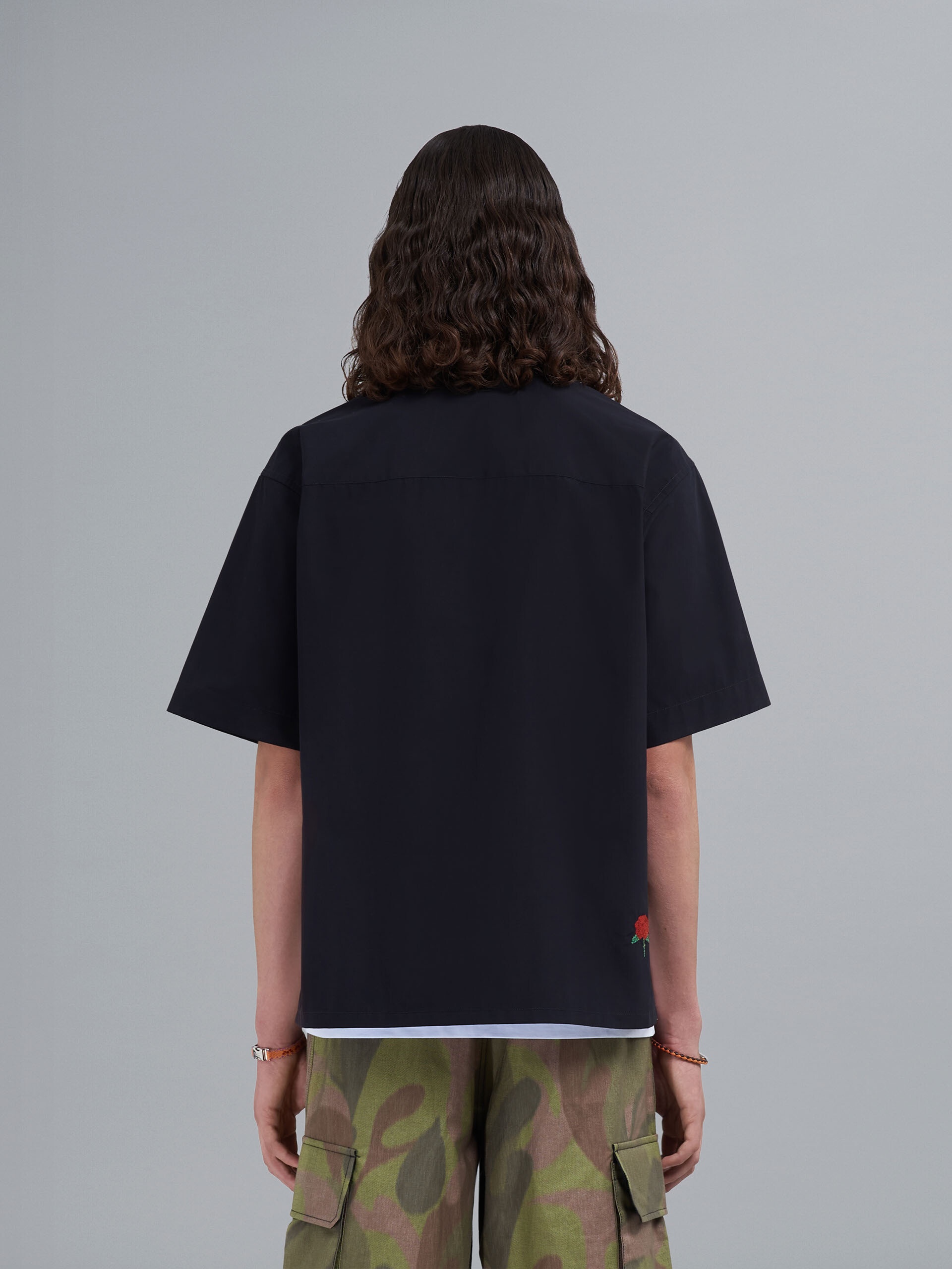 LA ROSA PRINT POPLIN BOWLING SHIRT - 3