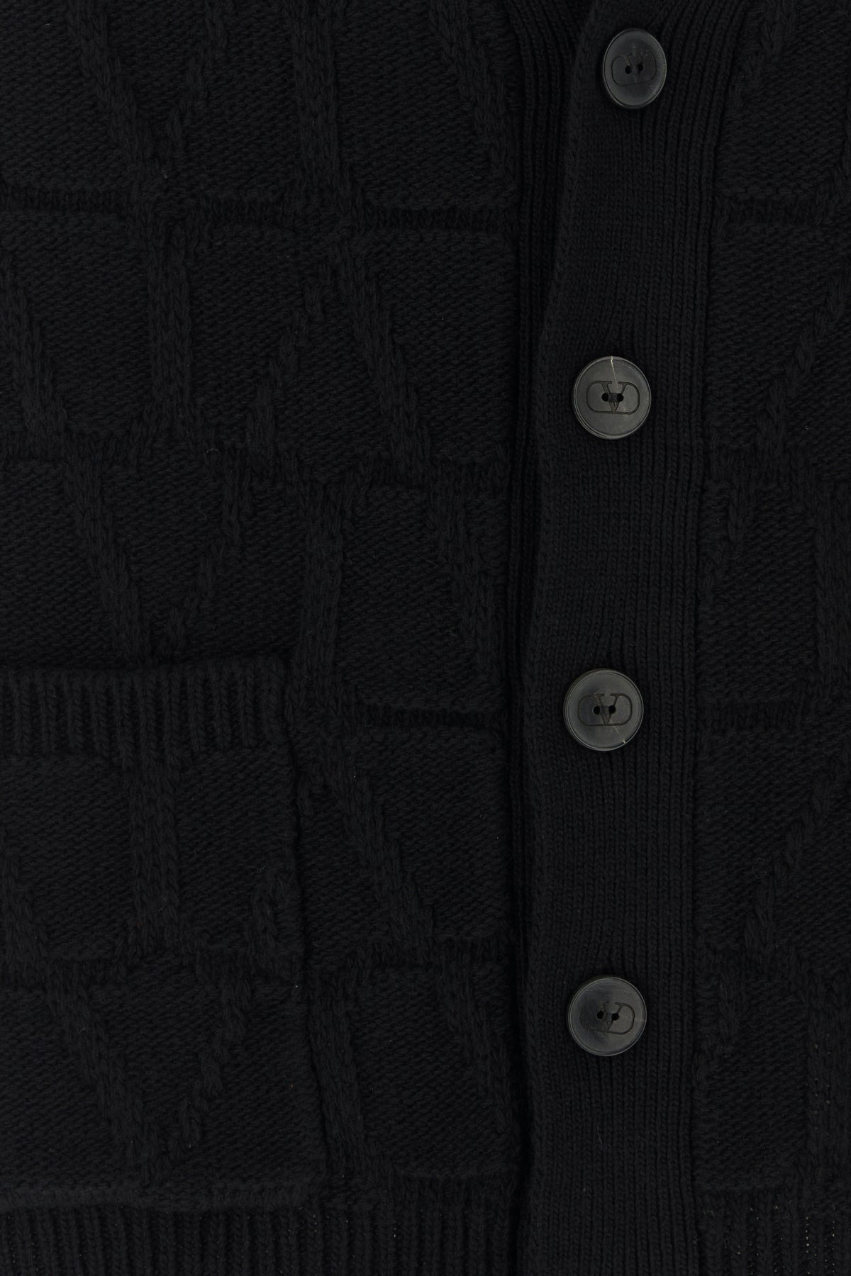 Black wool cardigan - 5