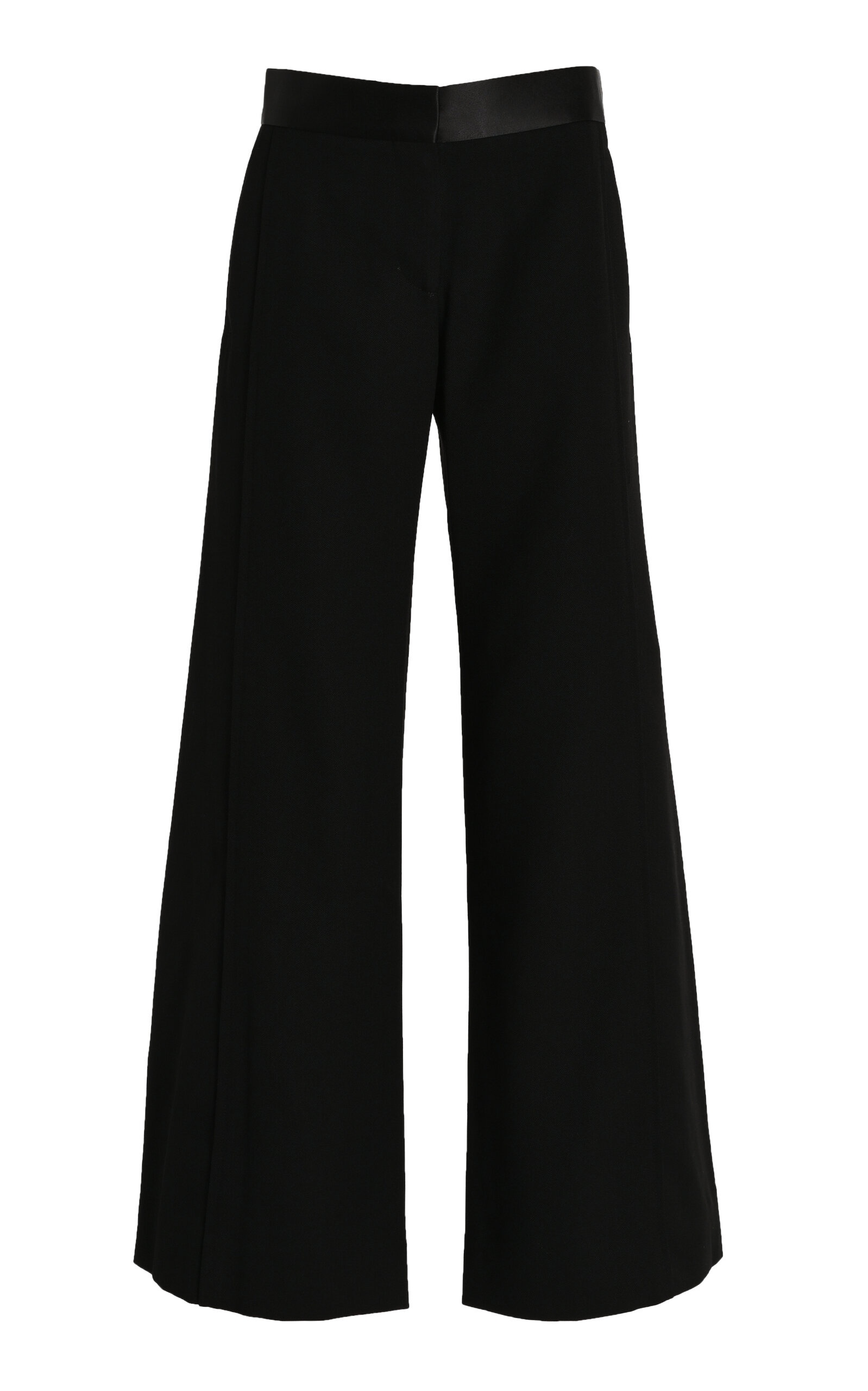Side Panel Wool-Blend Trousers black - 1
