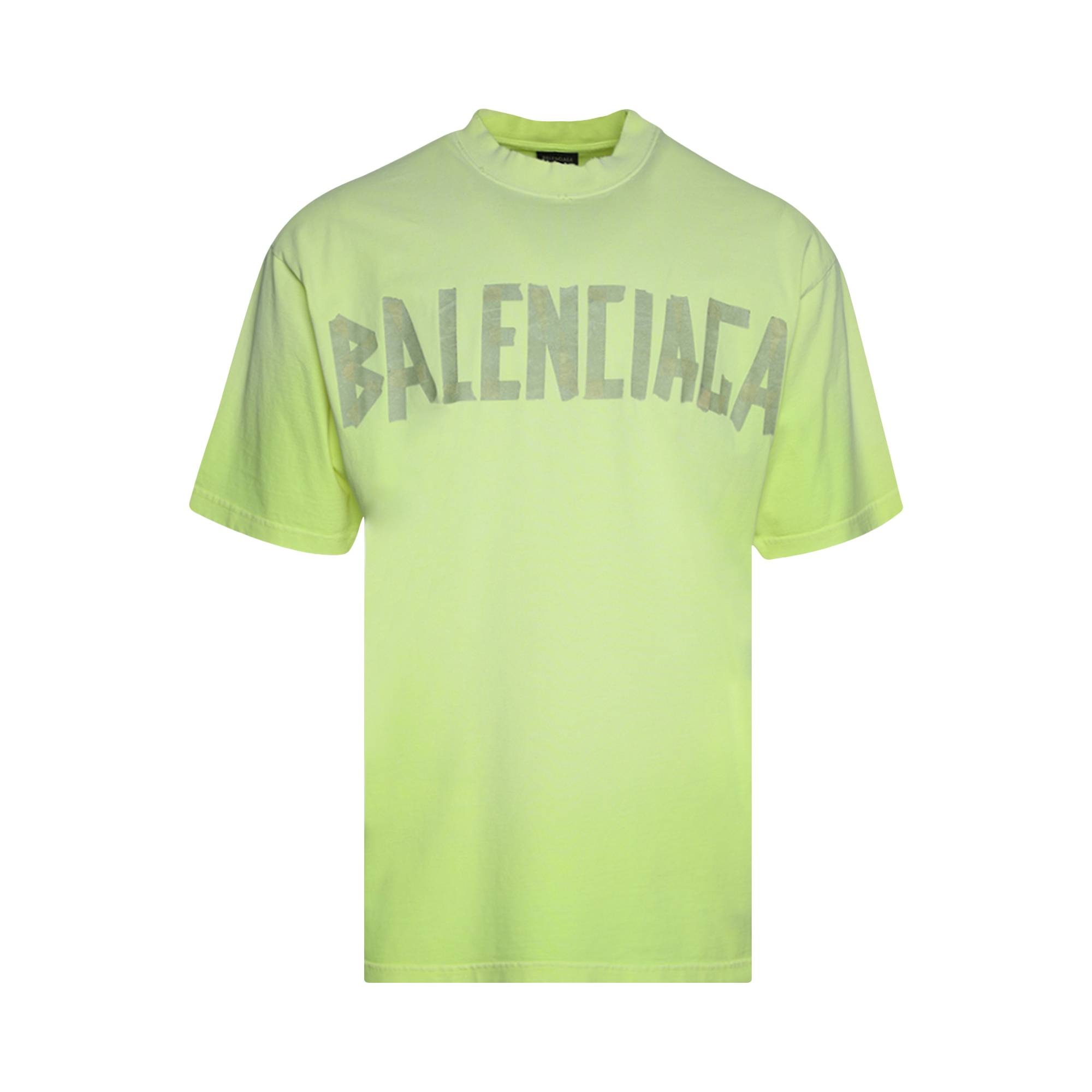 Balenciaga Medium Fit T-Shirt 'Fluo Yellow' - 1