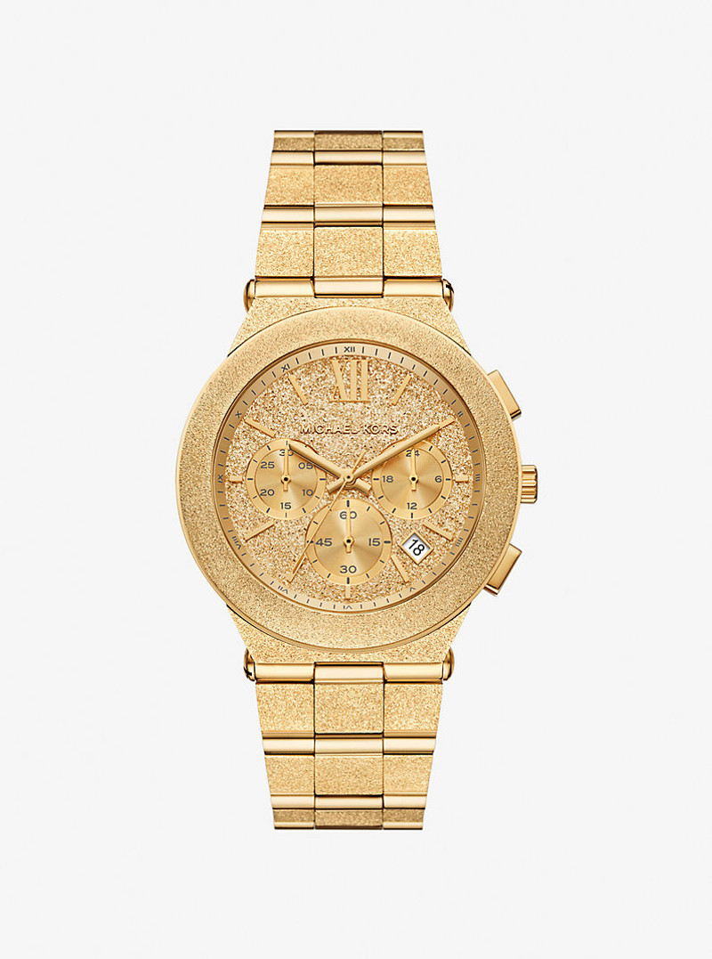 Oversized Billie Frosted Gold-Tone Watch 1