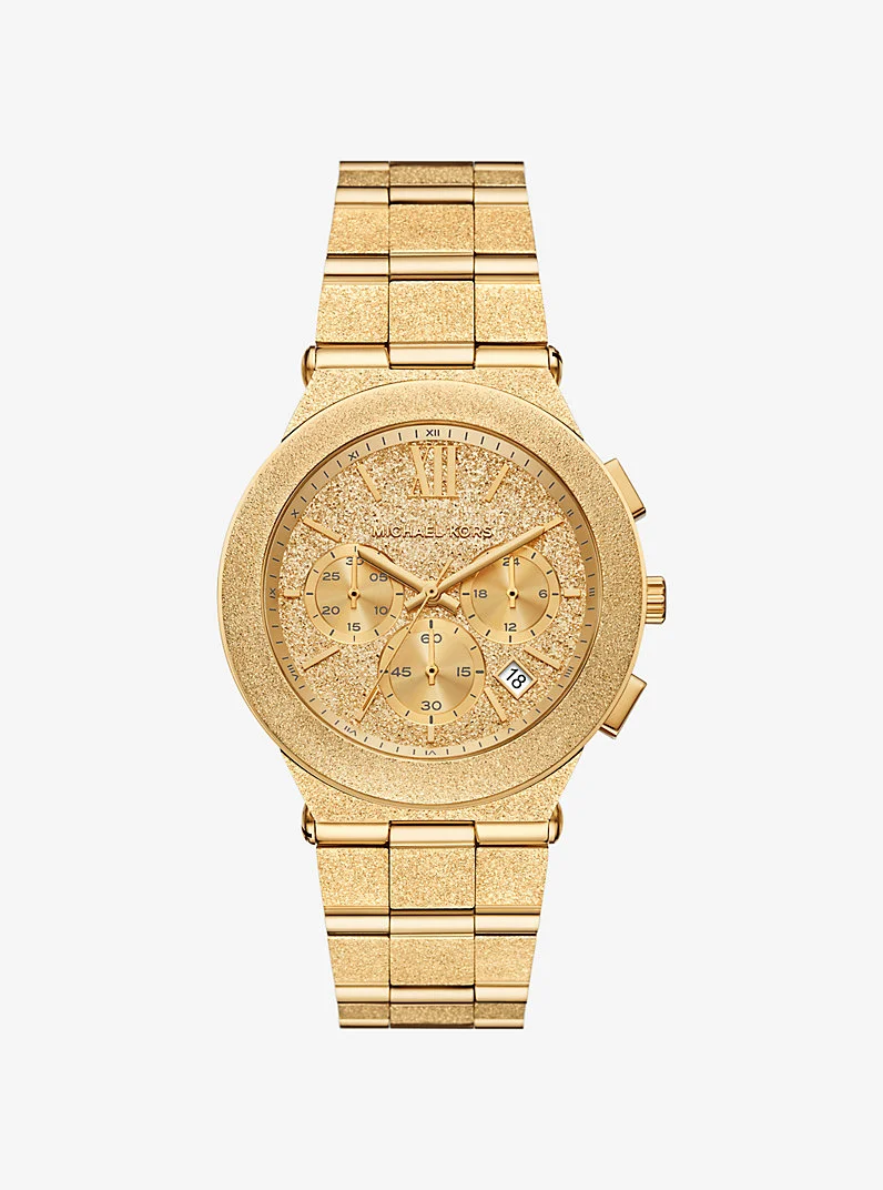 Oversized Billie Frosted Gold-Tone Watch - 1
