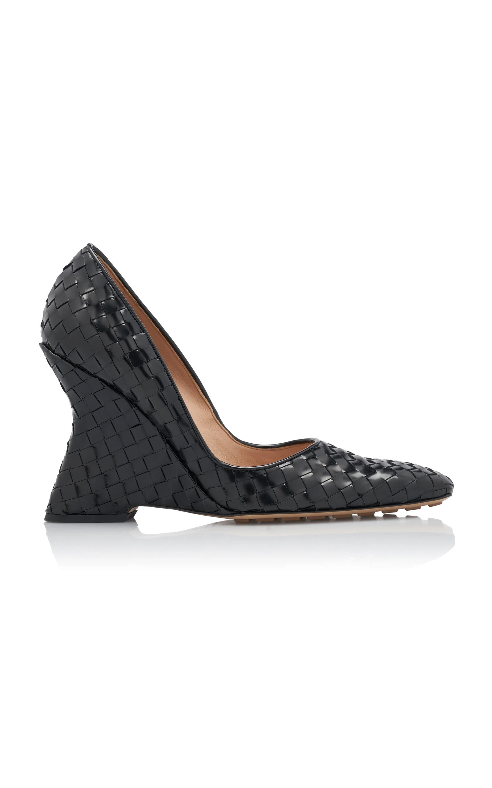 Comet Intrecciato Leather Pumps black - 1