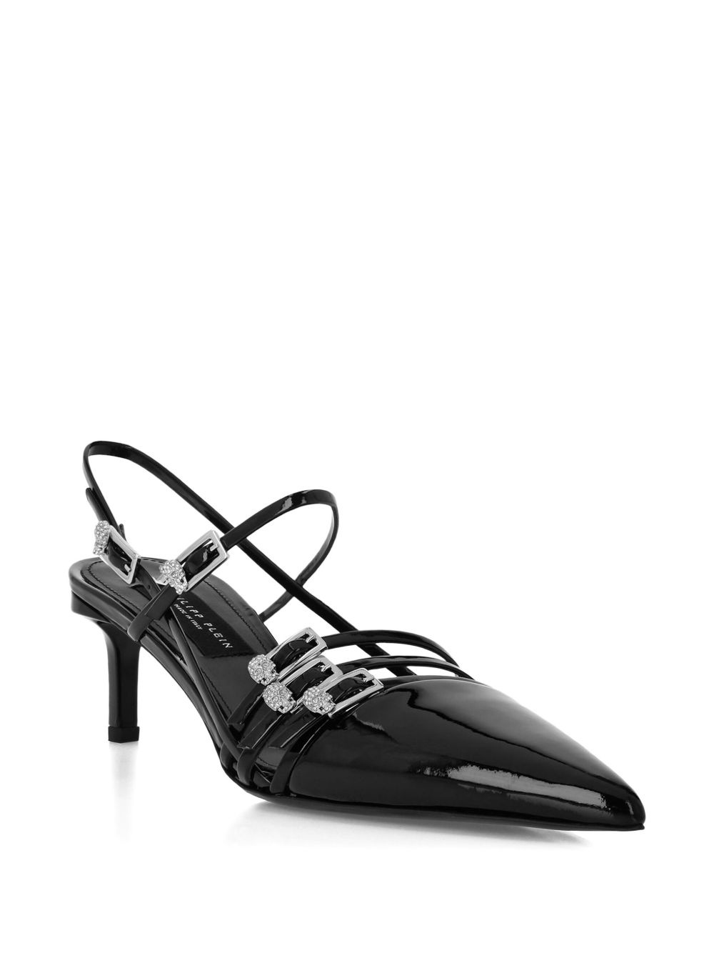 crystal-buckle slingback pumps - 2