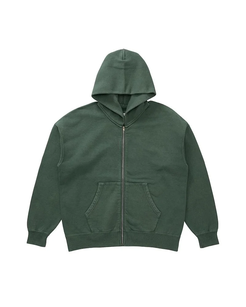 JUMBO SB HOODIE F.Z. DMGD GREEN - 1