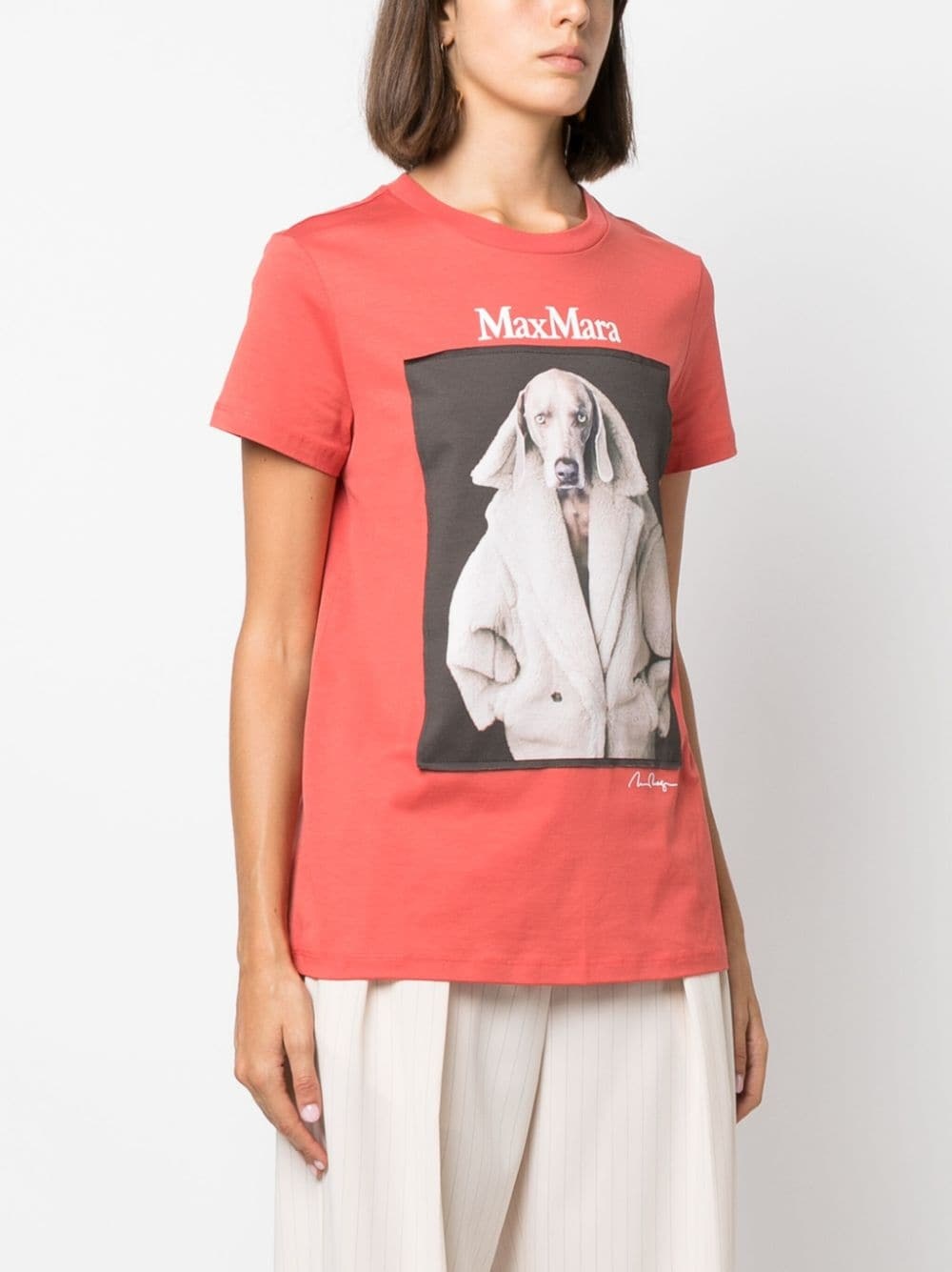 Max Mara Valido graphic-print cotton T-shirt | REVERSIBLE