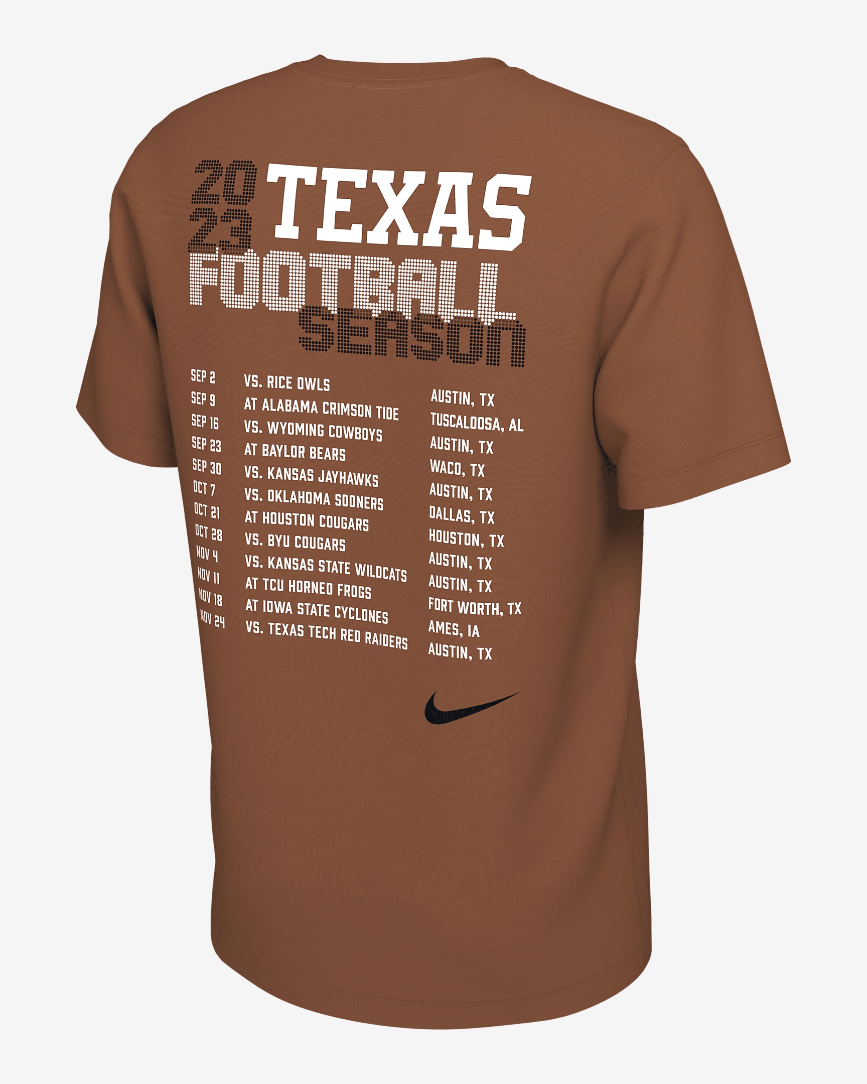 Texas Schedule Nike Men's College T-Shirt - 2