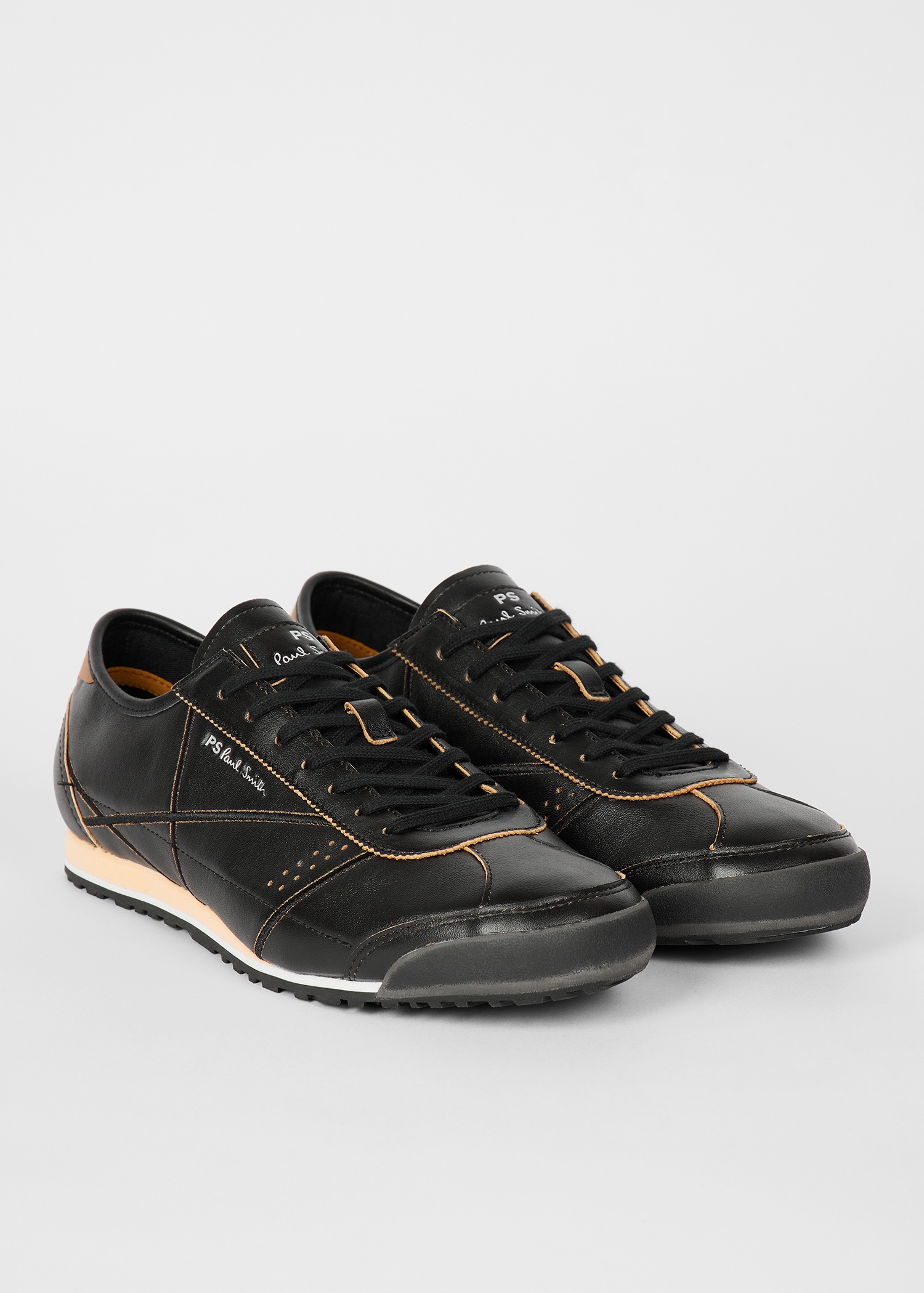 Black Leather 'Mestre' Trainers - 2